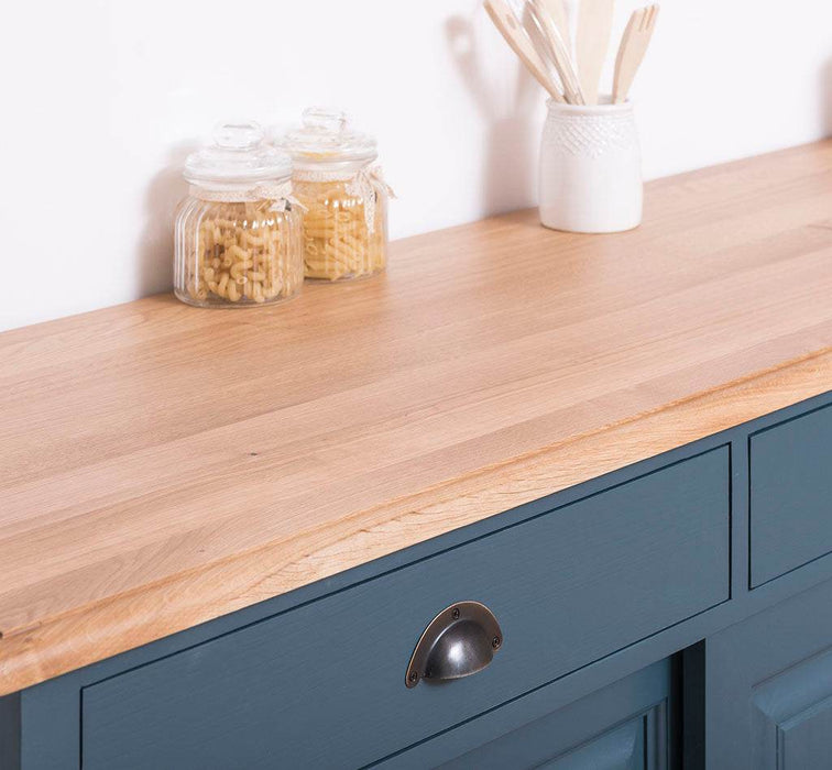 Kommode aus Massivholz | Sideboard mit 3 Schubladen und 3 Schiebetüren -