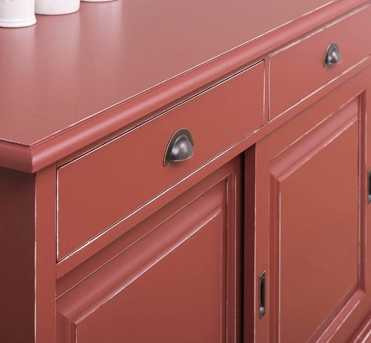 Kommode aus Massivholz | Sideboard mit 3 Schubladen und 3 Schiebetüren -