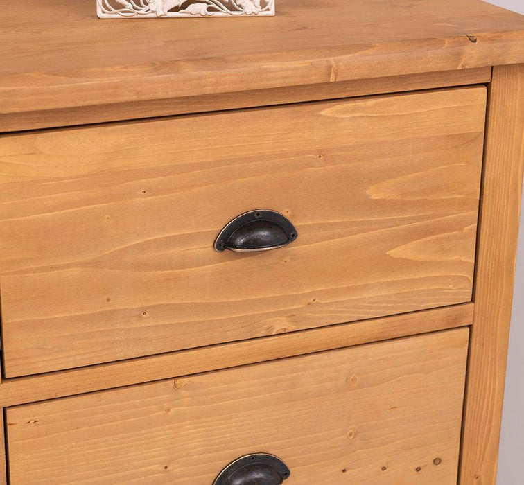 Kommode 100 aus Massivholz mit 6 Schubladen - Pinie gewachst - Multi