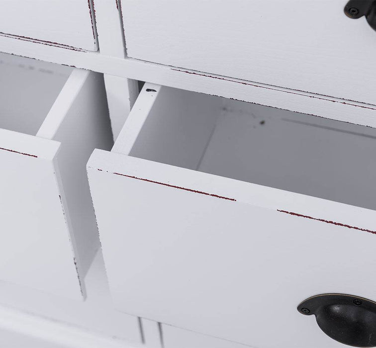 Kommode 100 aus Massivholz mit 6 Schubladen - Pinie gewachst - Multi