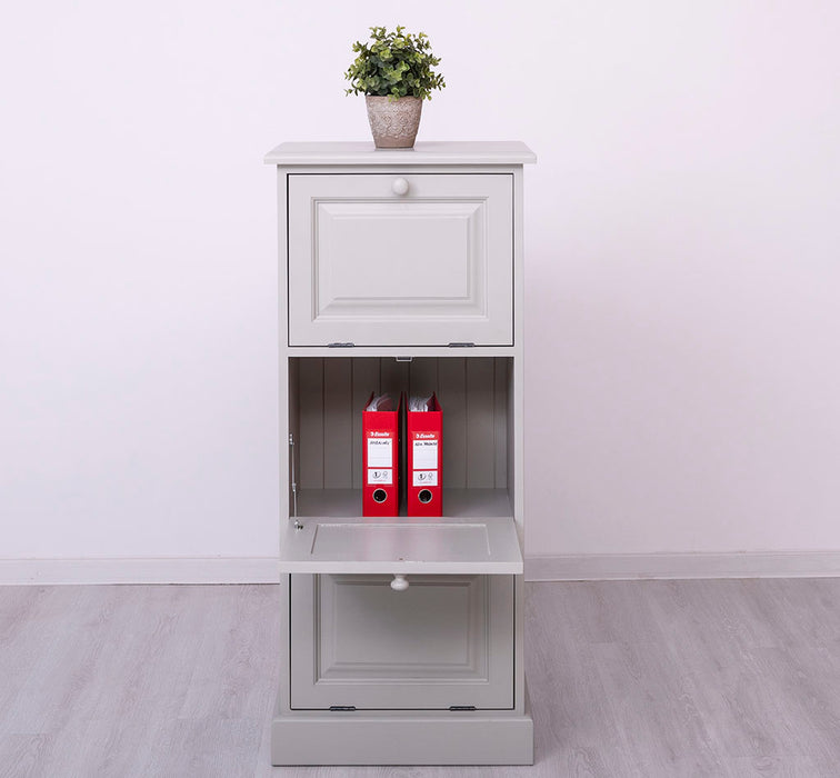 Kommode aus Massivholz mit Kippfächern - Aktenschrank - Büroschrank