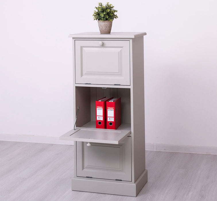 Kommode aus Massivholz mit Kippfächern - Aktenschrank - Büroschrank