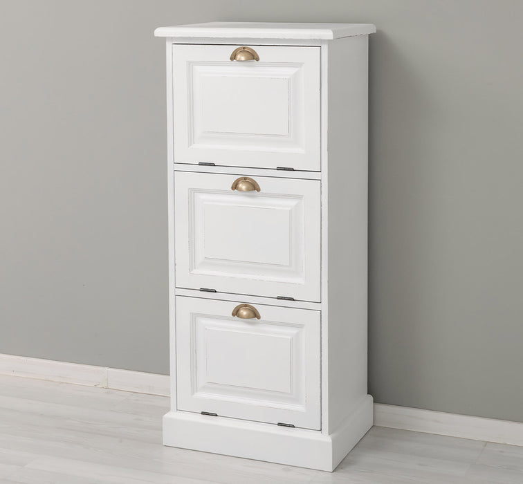 Kommode aus Massivholz mit Kippfächern - Aktenschrank - Büroschrank