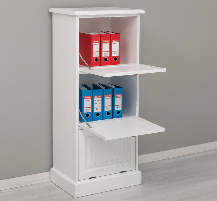 Kommode aus Massivholz mit Kippfächern - Aktenschrank - Büroschrank