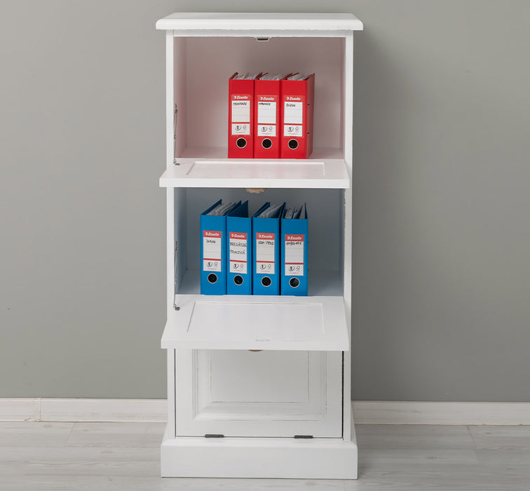 Kommode aus Massivholz mit Kippfächern - Aktenschrank - Büroschrank