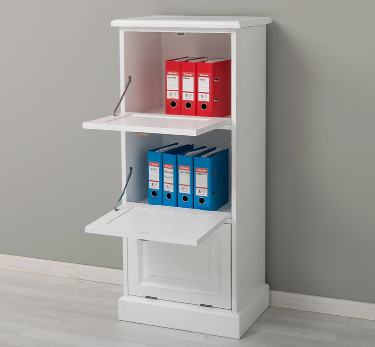 Kommode aus Massivholz mit Kippfächern - Aktenschrank - Büroschrank