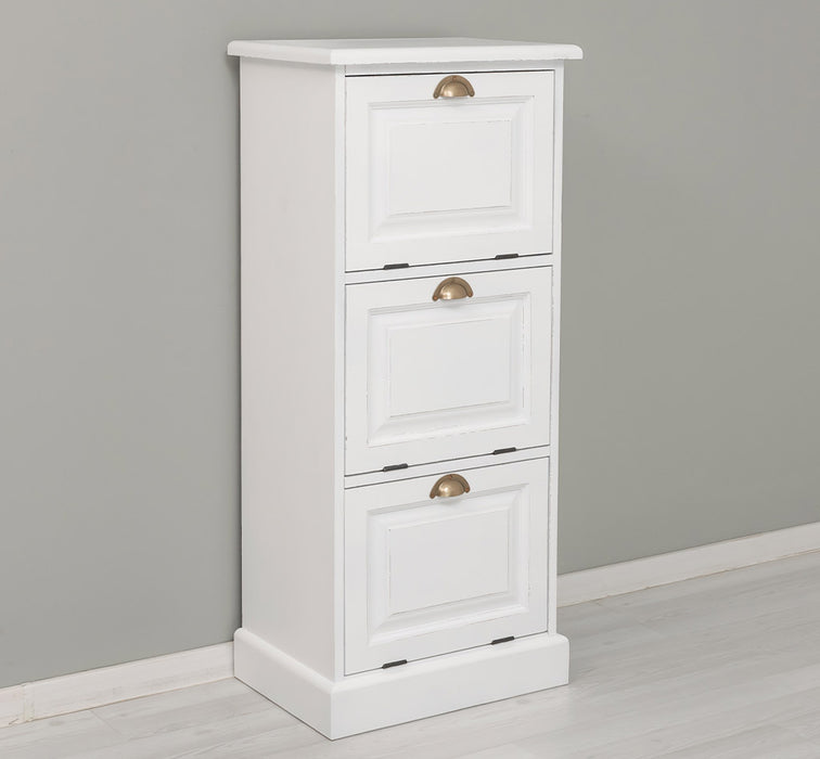 Kommode aus Massivholz mit Kippfächern - Aktenschrank - Büroschrank