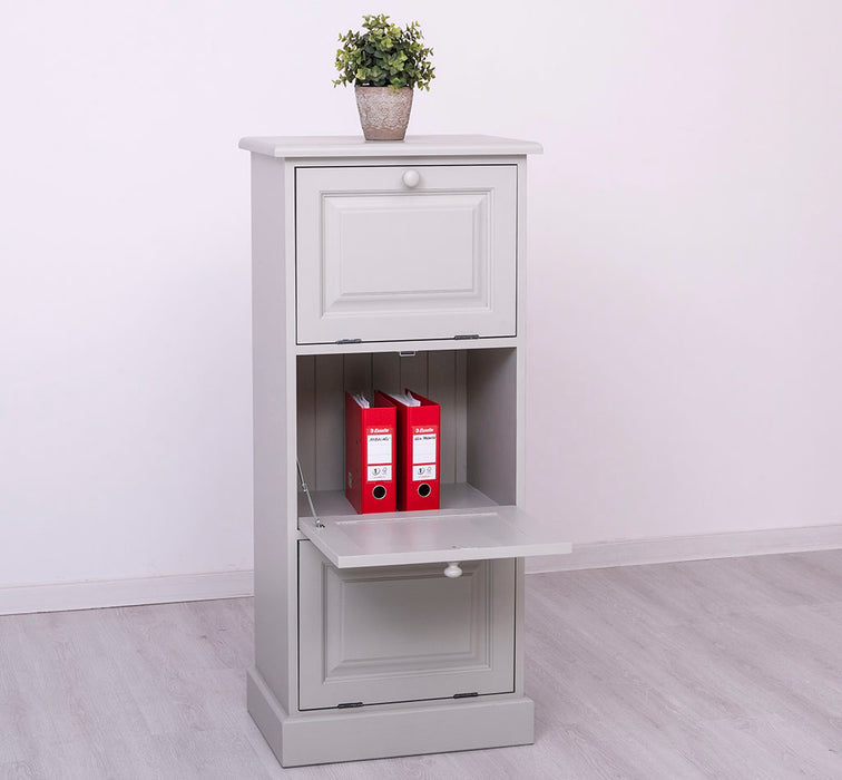 Kommode aus Massivholz mit Kippfächern - Aktenschrank - Büroschrank