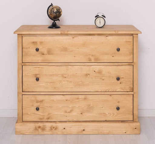 Kommode aus Massivholz mit 3 Schubladen | Sideboard in verschiedenen Farben - Gewachst 2