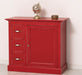Kommodenschrank aus Massivholz - in verschiedenen Farben - Vintage - Rot