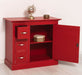 Kommodenschrank aus Massivholz - in verschiedenen Farben - Vintage - Rot