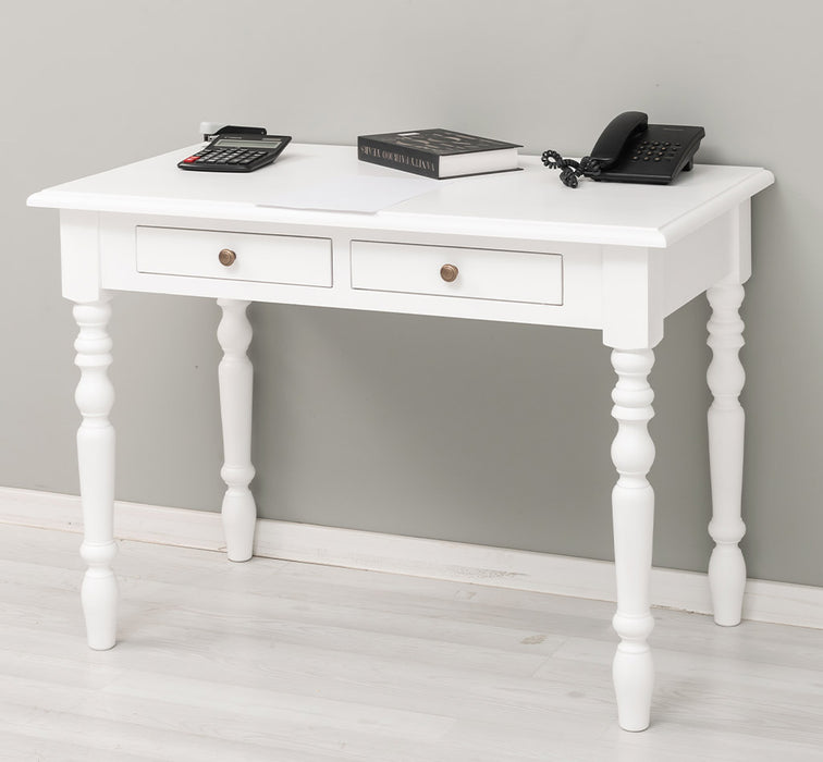 Konsolentisch aus Massivholz | Vintage Schreibtisch mit 2 Schubladen