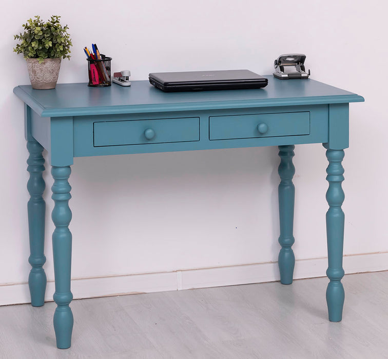 Konsolentisch aus Massivholz | Vintage Schreibtisch mit 2 Schubladen