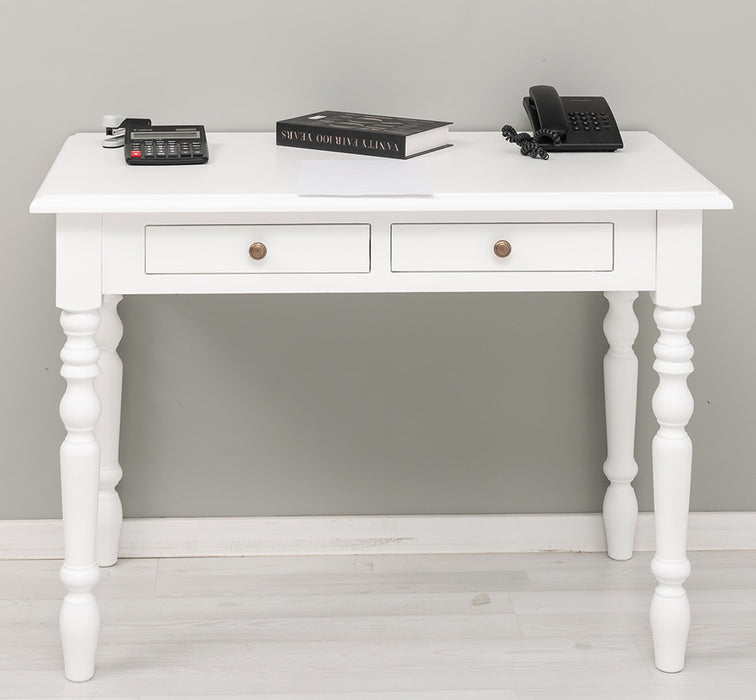 Konsolentisch aus Massivholz | Vintage Schreibtisch mit 2 Schubladen