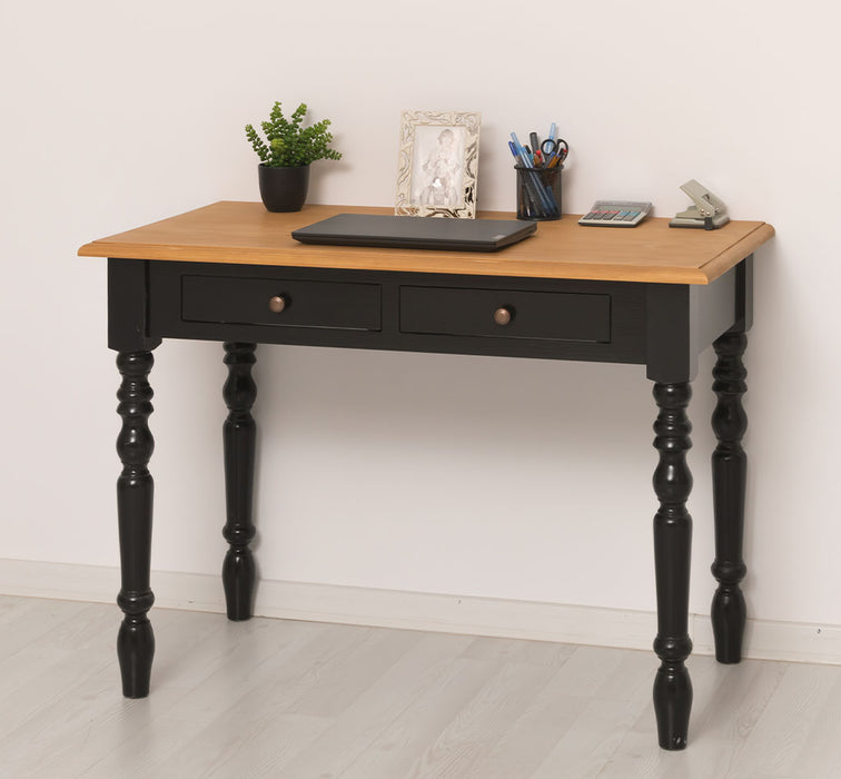 Konsolentisch aus Massivholz | Vintage Schreibtisch mit 2 Schubladen