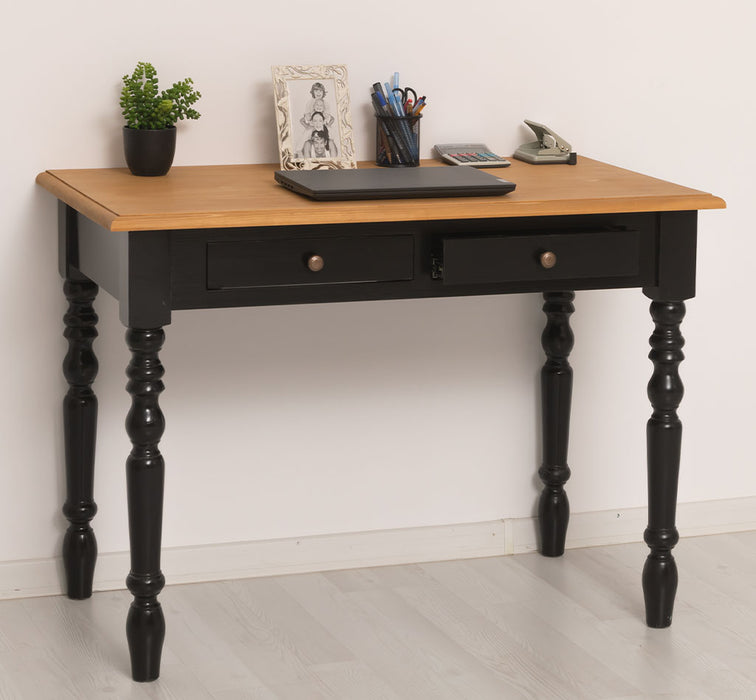 Konsolentisch aus Massivholz | Vintage Schreibtisch mit 2 Schubladen