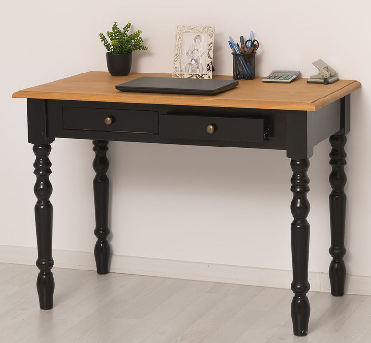 Konsolentisch aus Massivholz | Vintage Schreibtisch mit 2 Schubladen