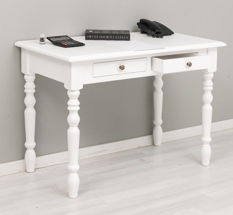 Konsolentisch aus Massivholz | Vintage Schreibtisch mit 2 Schubladen