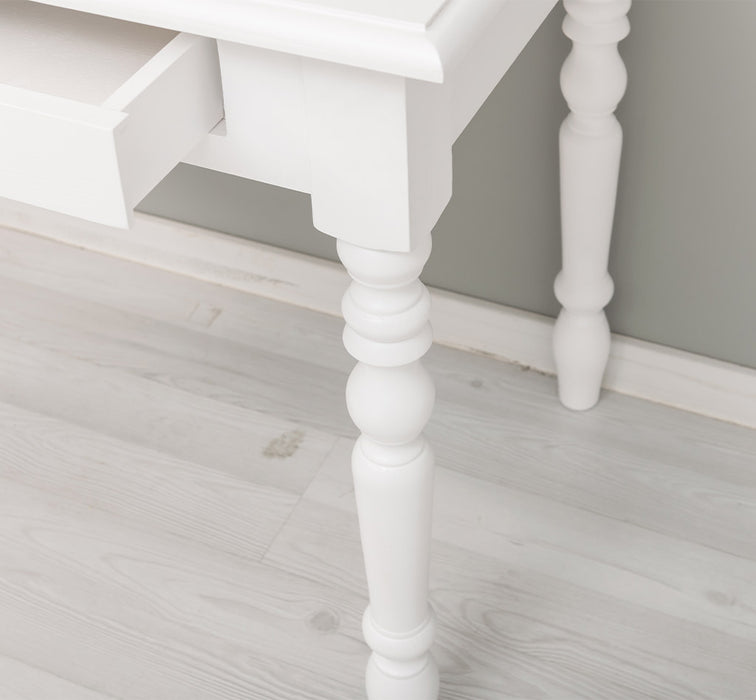 Konsolentisch aus Massivholz | Vintage Schreibtisch mit 2 Schubladen