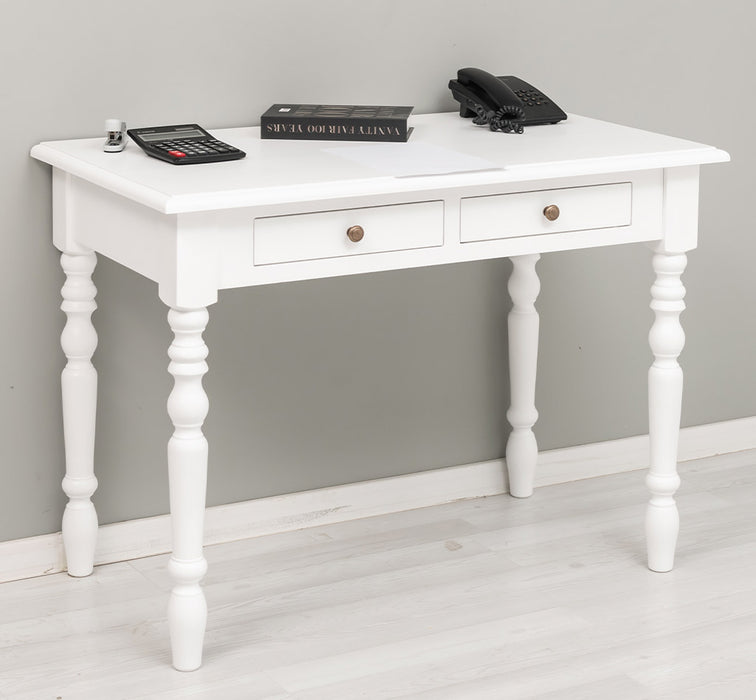 Konsolentisch aus Massivholz | Vintage Schreibtisch mit 2 Schubladen