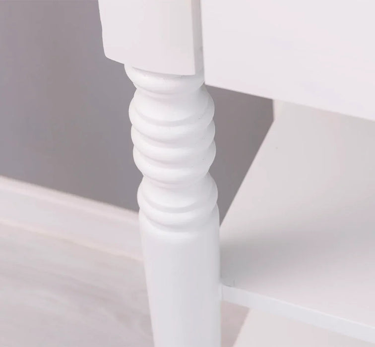 Konsolentisch aus Massivholz | Wandtisch mit 2 Schubladen