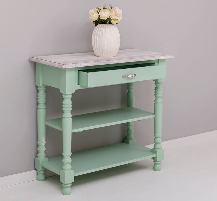 Konsolentisch aus Massivholz | Wandtisch mit Schublade