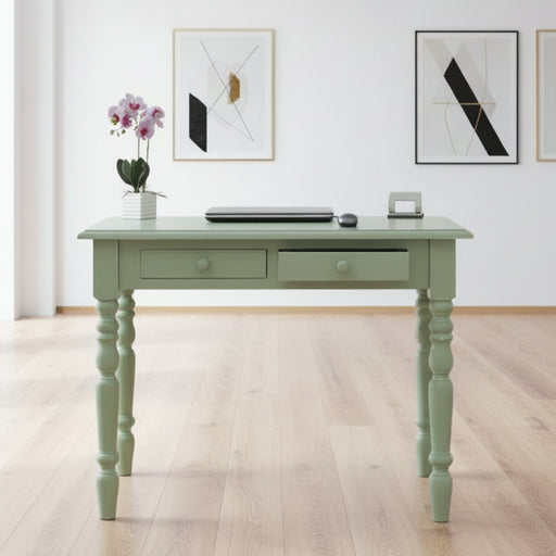 Konsolentisch aus Massivholz - Vintage Schreibtisch mit 2 Schubladen