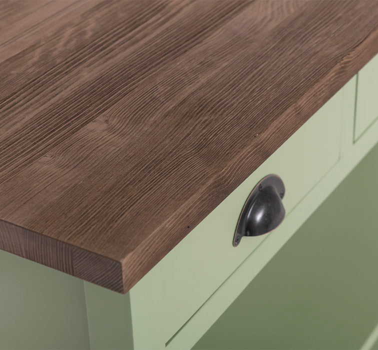 Konsolentisch aus Massivholz mit drei Schubladen