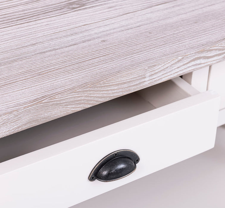 Konsolentisch aus Massivholz mit drei Schubladen