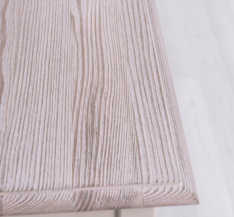 Konsolentisch aus Massivholz mit gedrehten Beinen -