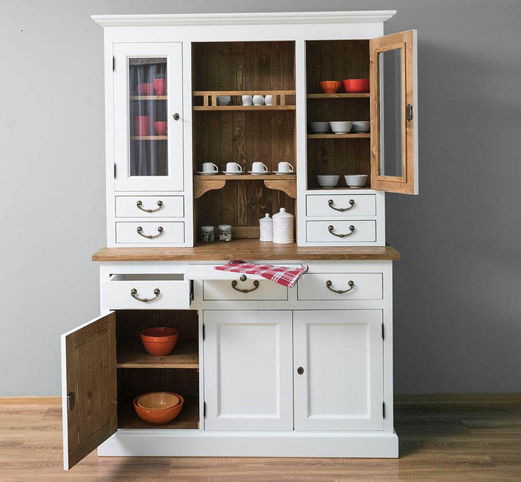 Küchen- und Buffetschrank aus Massivholz im Landhausstil -