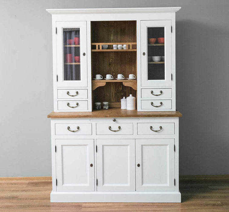 Küchen- und Buffetschrank aus Massivholz im Landhausstil -