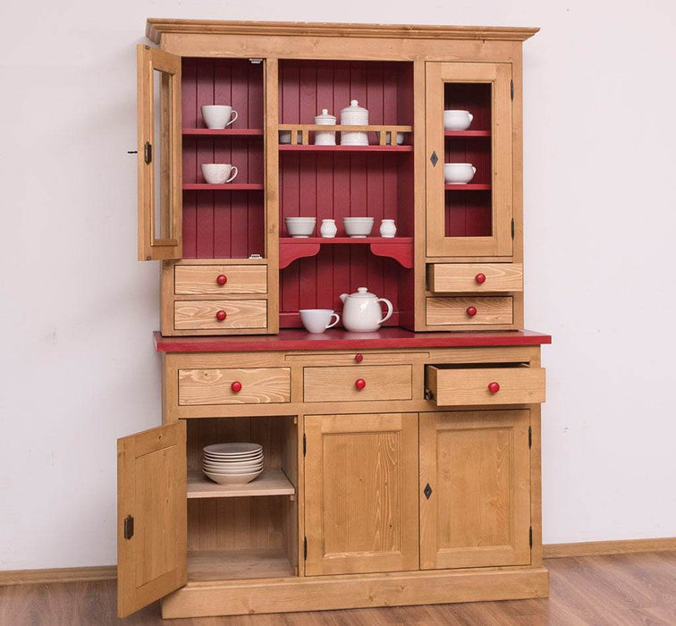 Küchen- und Buffetschrank aus Massivholz im Landhausstil -