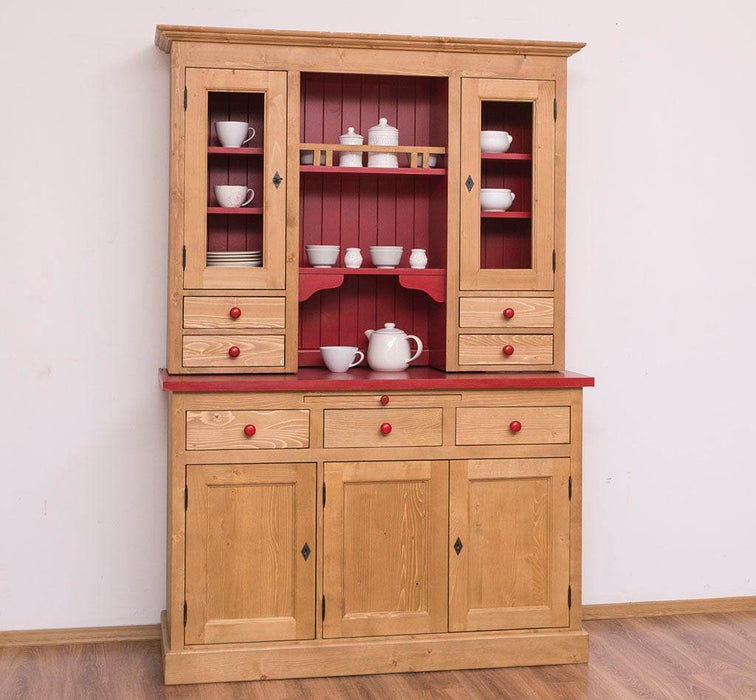 Küchen- und Buffetschrank aus Massivholz im Landhausstil -
