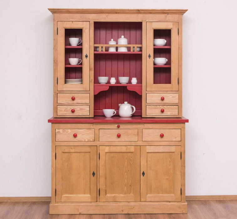 Küchen- und Buffetschrank aus Massivholz im Landhausstil -
