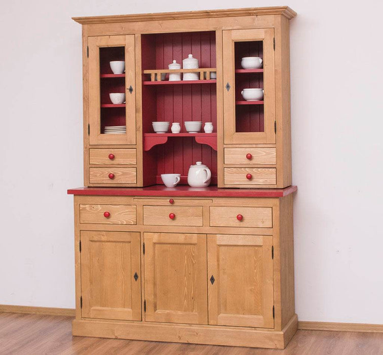 Küchen- und Buffetschrank aus Massivholz im Landhausstil -