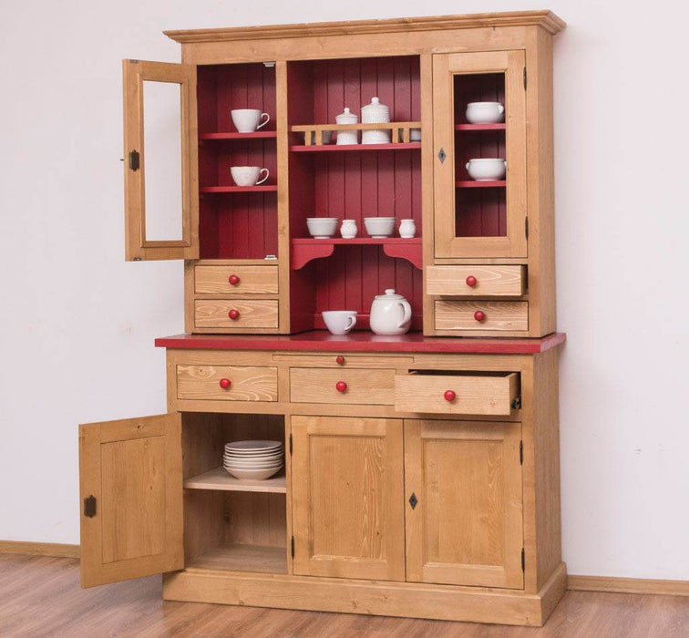 Küchen- und Buffetschrank aus Massivholz im Landhausstil -