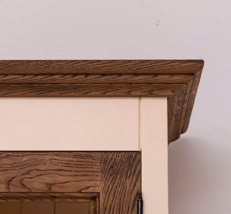 Küchen- und Buffetschrank aus massiver Eiche | Geschirrschrank mit 7 Schubladen und 5 Türen -