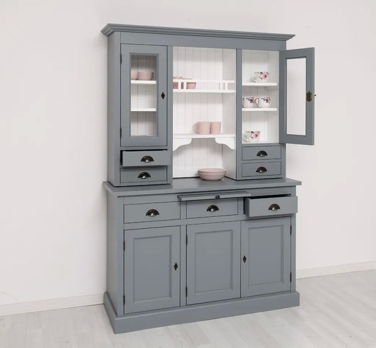 Küchen- und Buffetschrank aus massiver Eiche im Landhausstil in vielen Farben