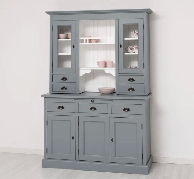 Küchen- und Buffetschrank aus massiver Eiche im Landhausstil in vielen Farben