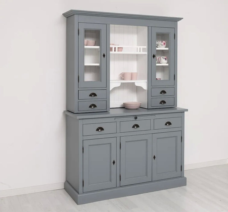 Küchen- und Buffetschrank aus massiver Eiche im Landhausstil in vielen Farben