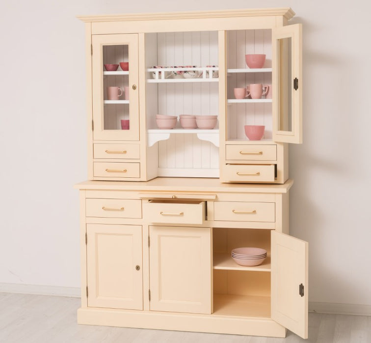 Küchen- und Buffetschrank aus massiver Eiche im Landhausstil in vielen Farben