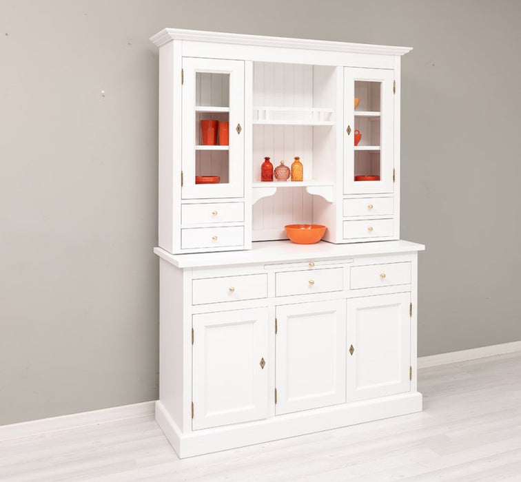 Küchen- und Buffetschrank aus massiver Eiche im Landhausstil in vielen Farben