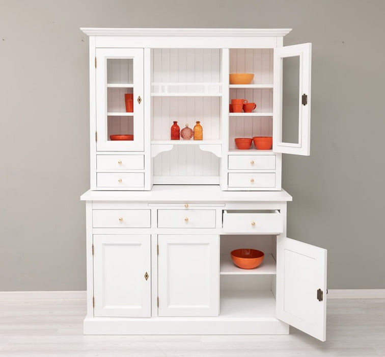 Küchen- und Buffetschrank aus massiver Eiche im Landhausstil in vielen Farben