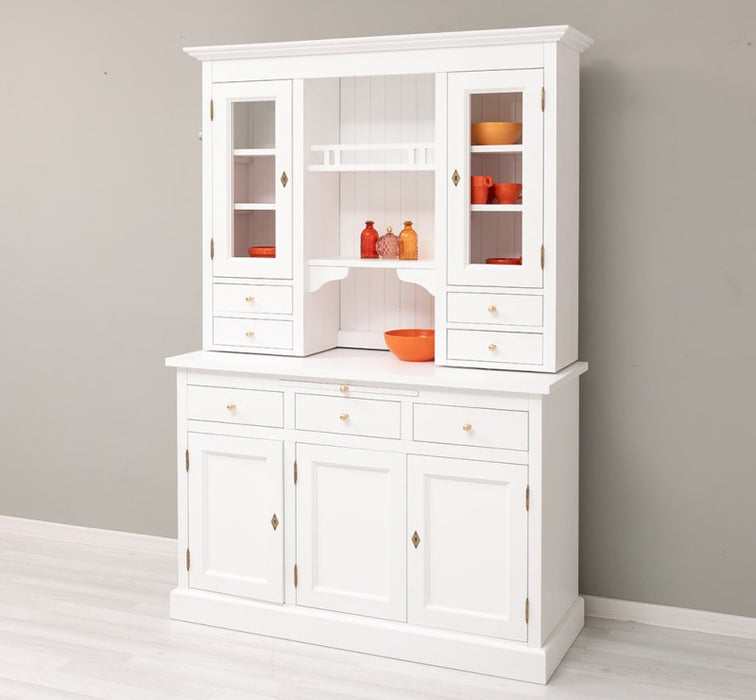 Küchen- und Buffetschrank aus massiver Eiche im Landhausstil in vielen Farben