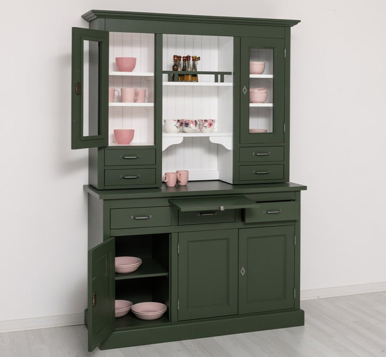 Küchen- und Buffetschrank aus massiver Eiche im Landhausstil in vielen Farben