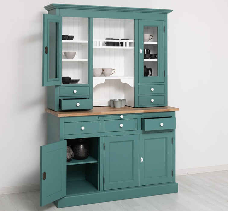 Küchen- und Buffetschrank aus massiver Eiche im Landhausstil in vielen Farben