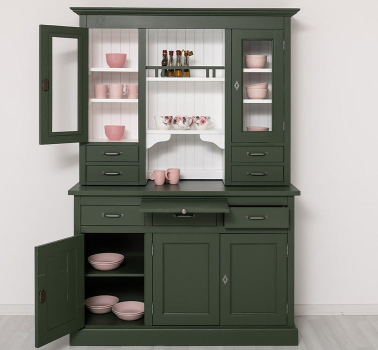 Küchen- und Buffetschrank aus massiver Eiche im Landhausstil in vielen Farben