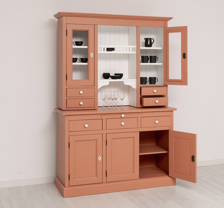 Küchen- und Buffetschrank aus massiver Eiche im Landhausstil in vielen Farben