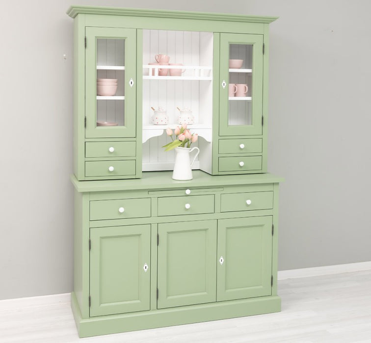 Küchen- und Buffetschrank aus massiver Eiche im Landhausstil in vielen Farben